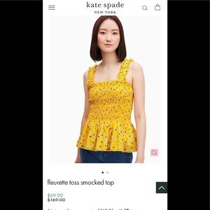 Kate Spade smocked top